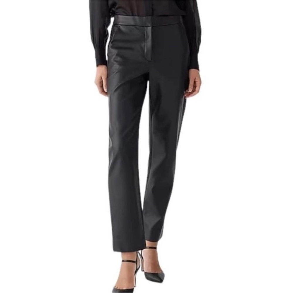 JCREW size 2, Kate Faux Black Leather Pants